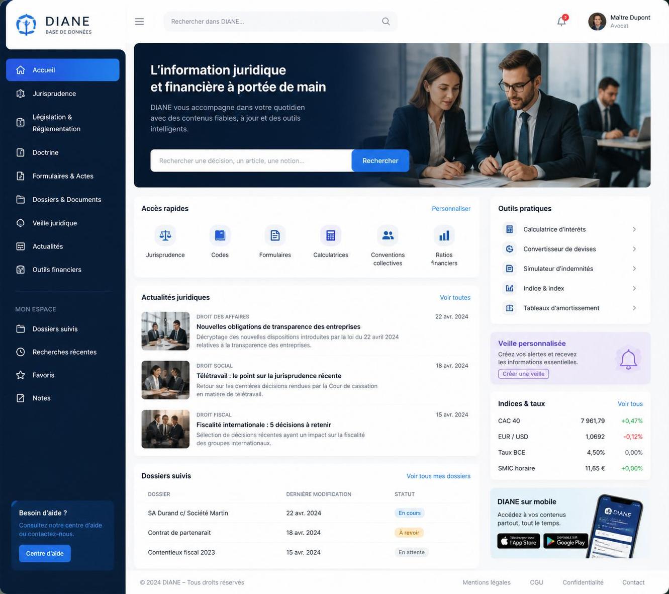 découvrez la base de données diane, l'outil essentiel qui facilite l'accès aux informations juridiques pour les professionnels du droit, garantissant précision et efficacité dans leurs recherches.