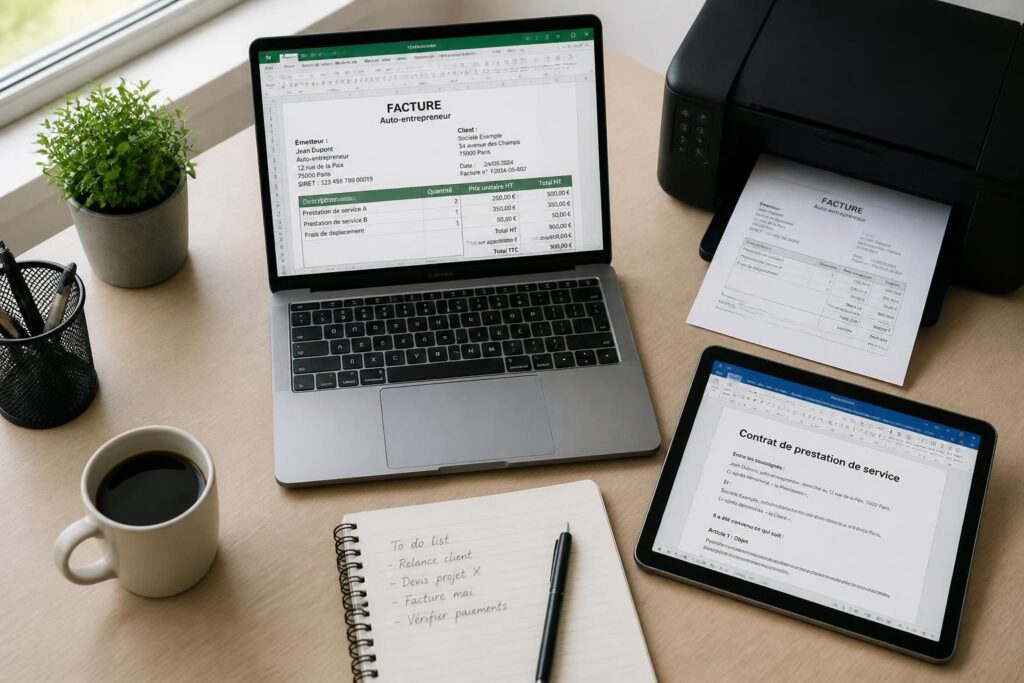 téléchargez gratuitement un modèle de facture pour auto-entrepreneur au format excel, word ou pdf, facile à personnaliser et conforme aux normes légales.