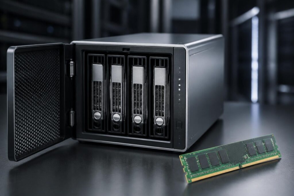 découvrez les caractéristiques et les différences des baies de stockage serveur nas 4 baies équipées de 8 go de ram, pour un stockage performant et sécurisé.